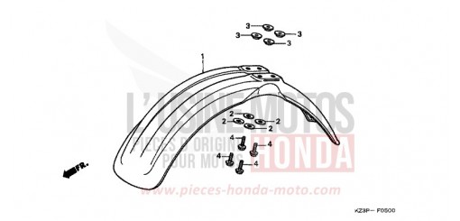 FRONT FENDER CR250RW de 1998